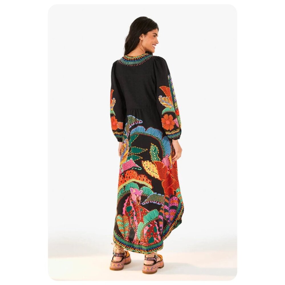 Anthropologie Farm Rio Cool Leopards Dress sz xs - Picture 4 of 12